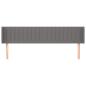 Preview: Kopfteil mit Ohren Dunkelgrau 163x16x78/88 cm Stoff
