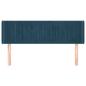 Preview: Kopfteil mit Ohren Dunkelblau 147x16x78/88 cm Samt