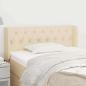Preview: ARDEBO.de - Kopfteil mit Ohren Creme 93x16x78/88 cm Stoff