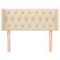 Preview: Kopfteil mit Ohren Creme 93x16x78/88 cm Stoff