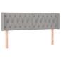 Preview: Kopfteil mit Ohren Hellgrau 147x16x78/88 cm Stoff