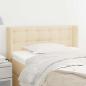 Preview: ARDEBO.de - Kopfteil mit Ohren Creme 93x16x78/88 cm Stoff