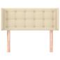 Preview: Kopfteil mit Ohren Creme 93x16x78/88 cm Stoff