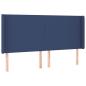 Preview: Kopfteil mit Ohren Blau 183x16x118/128 cm Stoff