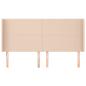 Preview: Kopfteil mit Ohren Cappuccino-Braun 183x16x118/128cm Kunstleder