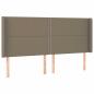 Preview: Kopfteil mit Ohren Taupe 183x16x118/128 cm Stoff