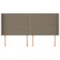 Preview: Kopfteil mit Ohren Taupe 183x16x118/128 cm Stoff