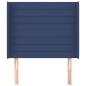 Preview: Kopfteil mit Ohren Blau 93x16x118/128 cm Stoff