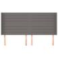 Preview: Kopfteil mit Ohren Dunkelgrau 203x16x118/128 cm Stoff