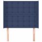 Preview: Kopfteil mit Ohren Blau 83x16x118/128 cm Stoff
