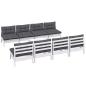 Preview: 9-tlg. Garten-Lounge-Set mit Kissen Kiefer Massivholz