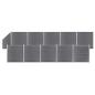 Preview: ARDEBO.de - WPC Zaun-Set 10 Quadrate + 1 Schräge 1830x186 cm Grau