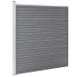 Preview: WPC Zaun-Set 10 Quadrate + 1 Schräge 1830x186 cm Grau