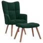 Preview: Relaxsessel mit Hocker Dunkelgr?n Samt