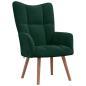 Preview: Relaxsessel mit Hocker Dunkelgr?n Samt