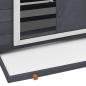 Preview: Hühnerstall Grau und Weiß 150x96x110 cm Massivholz Tanne