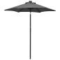 Preview: ARDEBO.de - Sonnenschirm mit LED-Beleuchtung Anthrazit 200x211 cm Alu