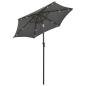 Preview: Sonnenschirm mit LED-Beleuchtung Anthrazit 200x211 cm Alu
