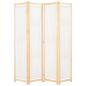 Preview: ARDEBO.de - 4-teiliger Raumteiler Cremeweiß 160 x 170 x 4 cm Stoff