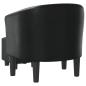 Preview: Clubsessel mit Fu?hocker Schwarz Kunstleder