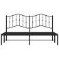 Preview: Bettgestell mit Kopfteil Metall Schwarz 180x200 cm