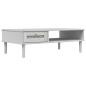 Preview: Couchtisch SENJA Rattan-Optik Wei? 100x55x33 cm Kiefernholz
