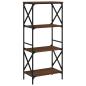 Preview: B?cherregal 4 B?den Braun Eiche 59x35x132 cm Holzwerkstoff