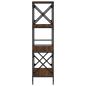 Preview: B?cherregal 4 B?den Braun Eiche 59x35x132 cm Holzwerkstoff
