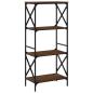 Preview: B?cherregal 4 B?den Braun Eiche 59x35x132 cm Holzwerkstoff