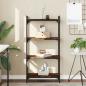 Preview: ARDEBO.de - B?cherregal 4 B?den R?uchereiche 60x30x120 cm Holzwerkstoff