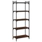 Preview: B?cherregal 5 B?den Braun Eiche-Optik 60x30x154cm Holzwerkstoff