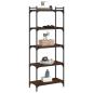 Preview: B?cherregal 5 B?den Braun Eiche-Optik 60x30x154cm Holzwerkstoff