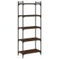 Preview: B?cherregal 5 B?den Braun Eiche-Optik 60x30x154cm Holzwerkstoff