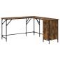 Preview: Schreibtisch Räuchereiche 141x141x75 cm Holzwerkstoff