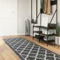 Preview: ARDEBO.de - Teppich Waschbar Schwarz und Weiß 80x300 cm