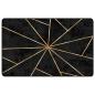 Preview: Teppich Waschbar Schwarz und Golden 190x300 cm