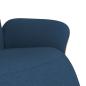 Preview: Relaxsessel mit Fußteil Blau Stoff