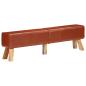 Preview: Bank Turnbock-Design Braun 160 cm Echtleder