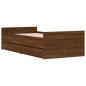 Preview: Bett mit Schubladen Braun Eiche-Optik 75x190 cm