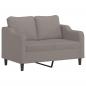 Preview: 2-Sitzer-Sofa Taupe 120 cm Stoff