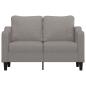 Preview: 2-Sitzer-Sofa Taupe 120 cm Stoff