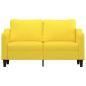 Preview: 2-Sitzer-Sofa Hellgelb 140 cm Stoff