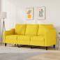 Preview: ARDEBO.de - 3-Sitzer-Sofa Hellgelb 180 cm Stoff