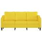 Preview: 3-Sitzer-Sofa Hellgelb 180 cm Stoff
