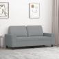 Preview: ARDEBO.de - 2-Sitzer-Sofa Hellgrau 140 cm Stoff
