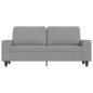 Preview: 2-Sitzer-Sofa Hellgrau 140 cm Stoff