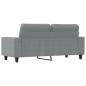 Preview: 2-Sitzer-Sofa Hellgrau 140 cm Stoff