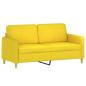 Preview: 2-Sitzer-Sofa Hellgelb 140 cm Stoff