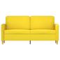 Preview: 2-Sitzer-Sofa Hellgelb 140 cm Stoff