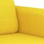 Preview: 2-Sitzer-Sofa Hellgelb 140 cm Stoff